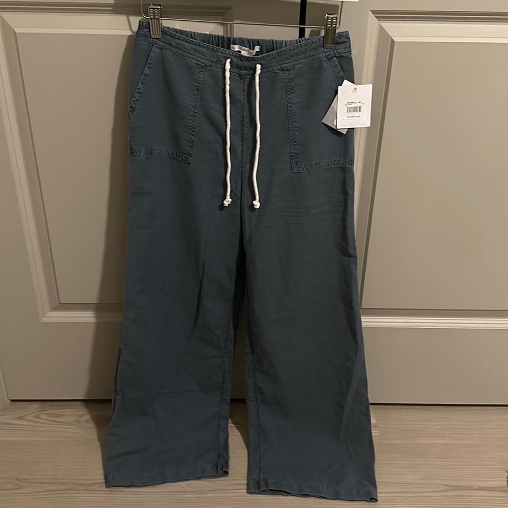 O'Neill Women's Wide Leg Drawstring Pants in Slate